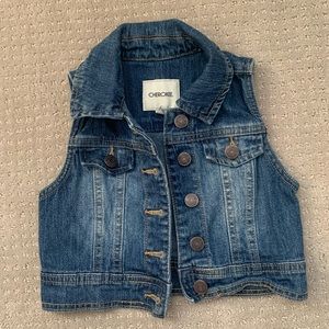 Euc girls Cherokee denim vest size 4/5